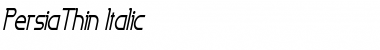 Download PersiaThin Italic Font Title Preview