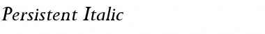 Download Persistent Italic Font Title Preview