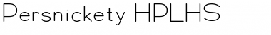 Download Persnickety HPLHS Font Title Preview