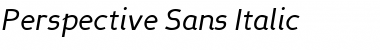Download Perspective Sans Italic Font Title Preview