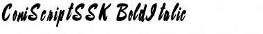 Download ConiScriptSSK BoldItalic Font Title Preview