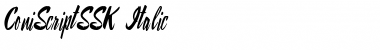Download ConiScriptSSK Italic Font Title Preview