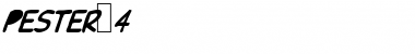 Download Pester 4 Italic Font Title Preview