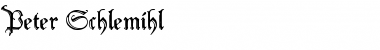 Download Peter Schlemihl Regular Font Title Preview