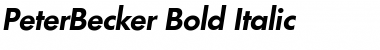 Download PeterBecker Bold Italic Font Title Preview