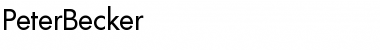Download PeterBecker Regular Font Title Preview