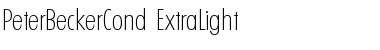 Download PeterBeckerCond-ExtraLight Regular Font Title Preview