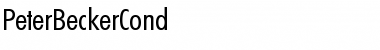 Download PeterBeckerCond Regular Font Title Preview