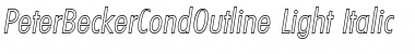 Download PeterBeckerCondOutline-Light Italic Font Title Preview