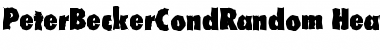 Download PeterBeckerCondRandom-Heavy Regular Font Title Preview