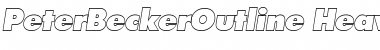 Download PeterBeckerOutline-Heavy Italic Font Title Preview