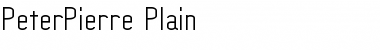 Download PeterPierre Plain Font Title Preview