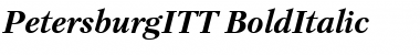 Download PetersburgITT BoldItalic Font Title Preview