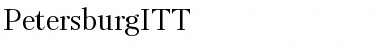 Download PetersburgITT Regular Font Title Preview