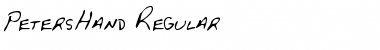 Download PetersHand Regular Font Title Preview