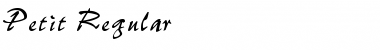 Download Petit Regular Font Title Preview