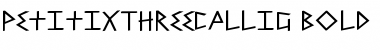 Download PetitixThreeCallig Bold Font Title Preview