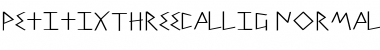 Download PetitixThreeCallig Regular Font Title Preview