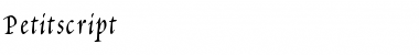 Download Petitscript Medium Font Title Preview
