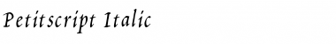 Download Petitscript Medium Italic Font Title Preview