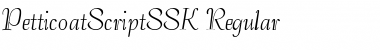 Download PetticoatScriptSSK Regular Font Title Preview