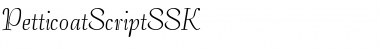 Download PetticoatScriptSSK Regular Font Title Preview