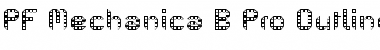 Download PF Mechanica B Pro Outline Font Title Preview