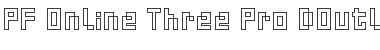 Download PF Online Three Pro DOutline Font Title Preview