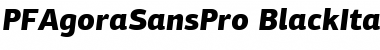 Download PF Agora Sans Pro Black Italic Font Title Preview