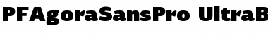 Download PF Agora Sans Pro UltraBlack Font Title Preview