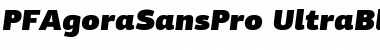 Download PF Agora Sans Pro UltraBlack Italic Font Title Preview