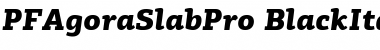 Download PF Agora Slab Pro Black Italic Font