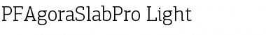 Download PF Agora Slab Pro Light Font Title Preview