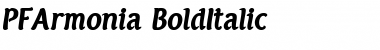 Download PF Armonia Bold Italic Font Title Preview