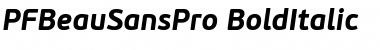 Download PF BeauSans Pro Bold Italic Font