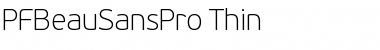 Download PF BeauSans Pro Thin Font Title Preview