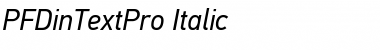 Download PF DinText Pro Italic Font Title Preview