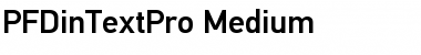 Download PF DinText Pro Medium Font Title Preview