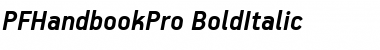 Download PF Handbook Pro Bold Italic Font Title Preview