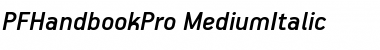 Download PF Handbook Pro Medium Italic Font Title Preview