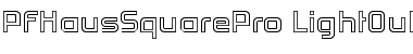Download PF HausSquare Pro Light Outline Font Title Preview