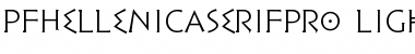 Download PF Hellenica Serif Pro Light Font Title Preview