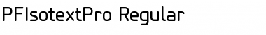 Download PF Isotext Pro Regular Font Title Preview