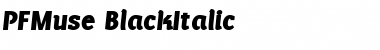 Download PF Muse Black Italic Font Title Preview