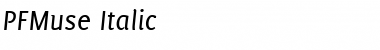 Download PF Muse Italic Font Title Preview