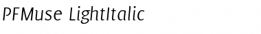 Download PF Muse Light Italic Font Title Preview