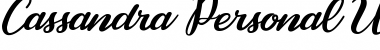 Download Cassandra Personal Use Regular Font Title Preview