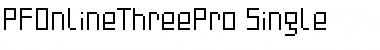 Download PF Online Three Pro Single Font Title Preview
