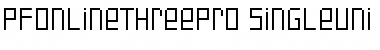 Download PF Online Three Pro SingleUni Font Title Preview