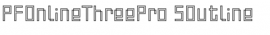 Download PF Online Three Pro SOutline Font Title Preview